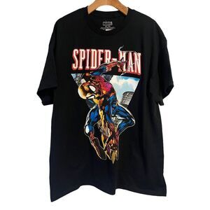 Marvel Comics Spider Man T Shirt Mens Medium Black Tee